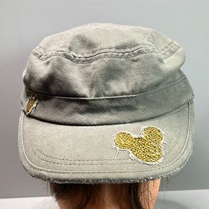 Disney Disneyland Resort Vintage hat,  strap. Mickey in gold rhinestone